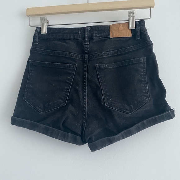 Zara High Waisted Button Denim Shorts - Picture 4 of 4